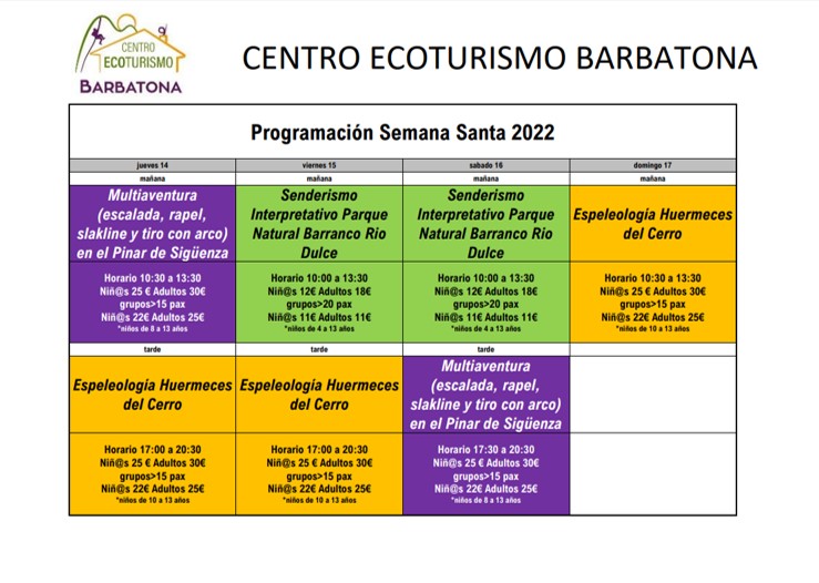 semana santa de ecoturismo activo