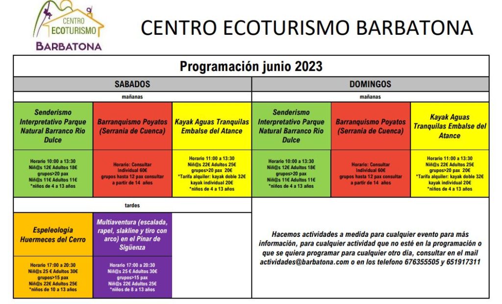 Progamación junio